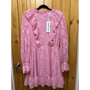 Twisted Wunder Women's Floral Ruffle Dress Pink Sz 18 Feminine Cottage Core NWT